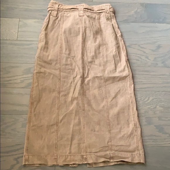 NWT Free People Catching Feelings Brown Midi Skirt - Picture 5 of 7